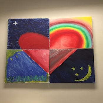 In one of ABC’s team building exercises, the teachers were asked to paint how they feel about their work for the children. This Heart painting is what they painted.