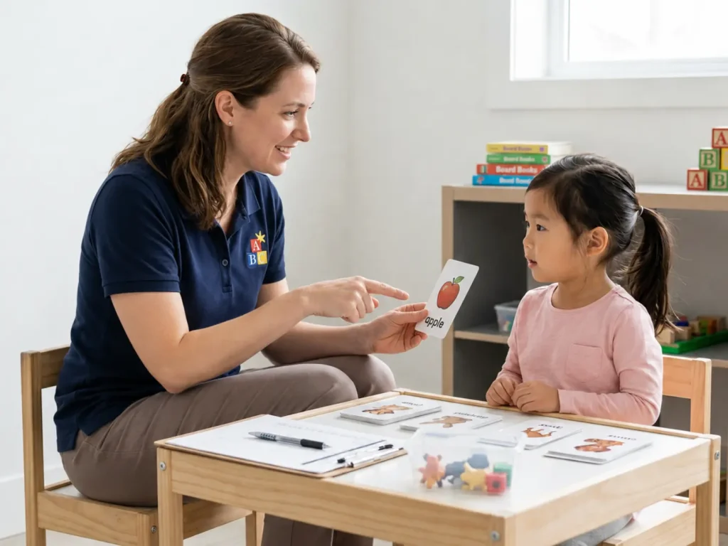 nursery-preschool-Children Kids Studying Learning Class With Teacher