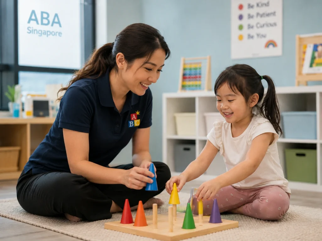 Professional therapist working with childProfessional therapist working with child